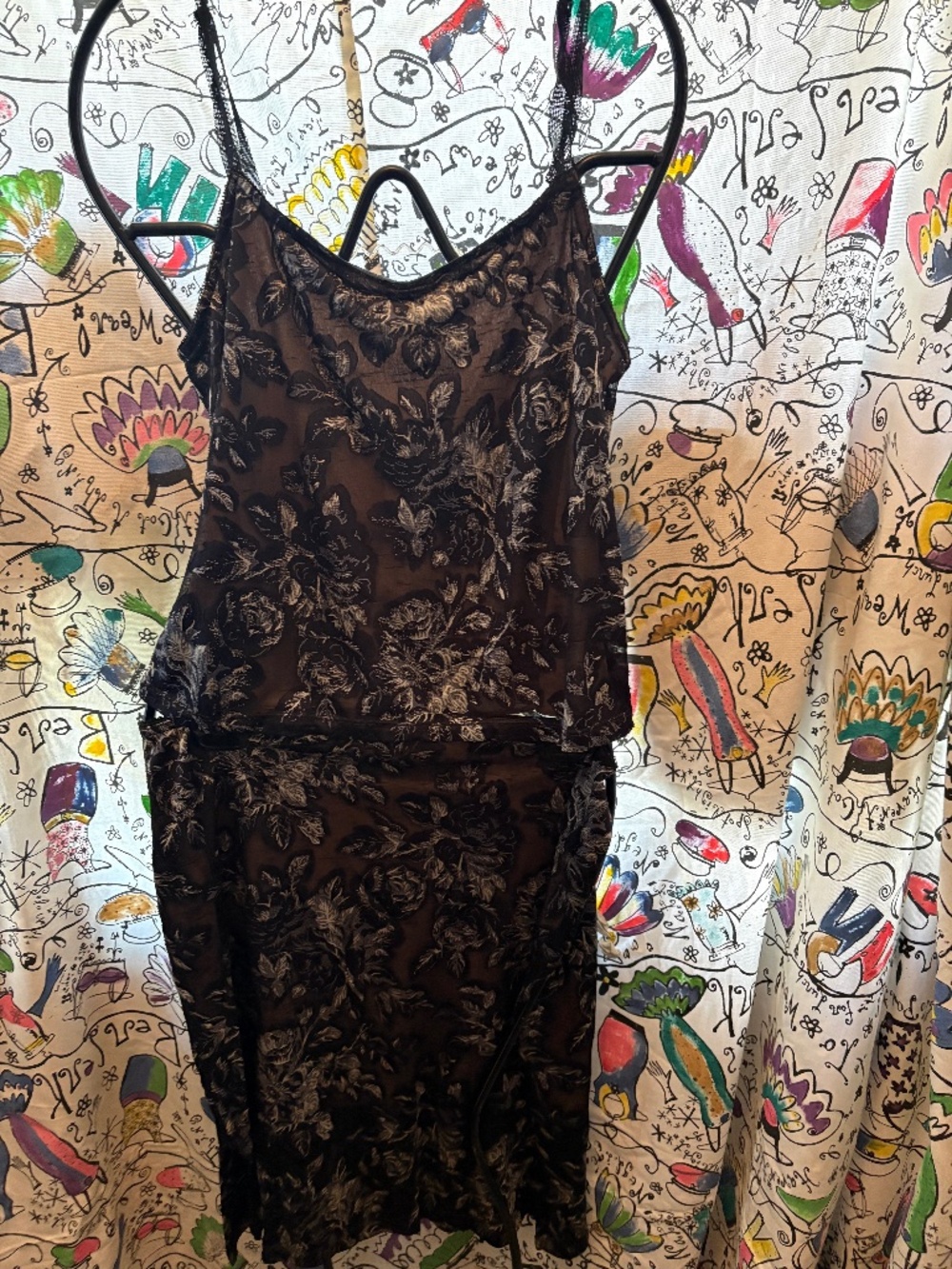 Necessary Objects cropped tank 2PC skirt set.